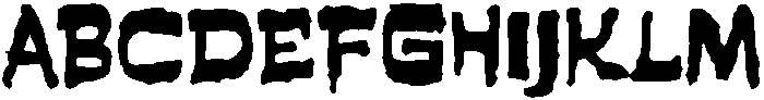 Crucible 667 Regular otf (400) Font UPPERCASE