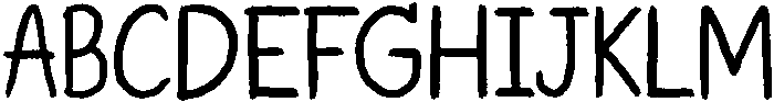 Crunchy Regular otf (400) Font UPPERCASE