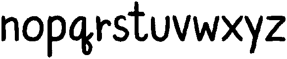 Crunchy Regular otf (400) Font LOWERCASE