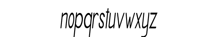 Crenshaw-ExtracondensedItalic Font LOWERCASE