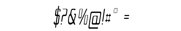 Crevio-CondensedItalic Font OTHER CHARS
