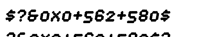 Crossover Black Oblique Font OTHER CHARS