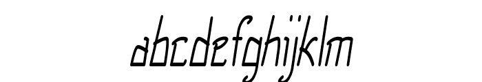 Cruddy-CondensedItalic Font LOWERCASE