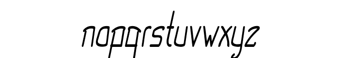 Cruddy-CondensedItalic Font LOWERCASE
