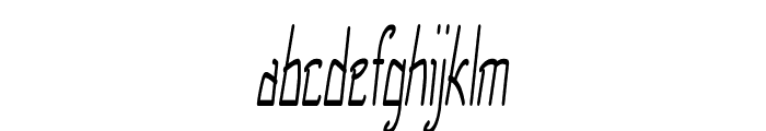 Cruddy-ExtracondensedItalic Font LOWERCASE
