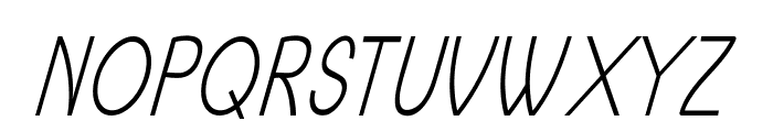Crux-CondensedItalic Font UPPERCASE