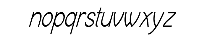 Crux-CondensedItalic Font LOWERCASE
