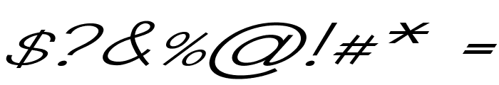 Crux-ExtraexpandedItalic Font OTHER CHARS