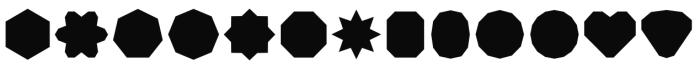 Cristal Dingbats Solid Font LOWERCASE