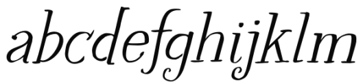 Crowfeather Italic Font LOWERCASE