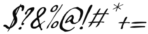 Crowfeather Script Italic Font OTHER CHARS