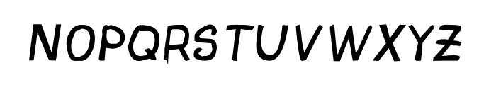 CRU-Jeelada-hand-written Bold Italic Font UPPERCASE