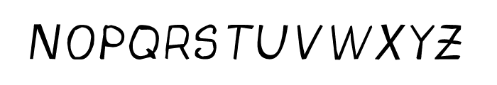 CRU-Jeelada-hand-written Italic Font UPPERCASE