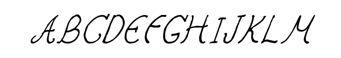 CRU-Nonthawat-Hand-Written Italic Font UPPERCASE