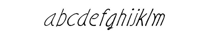 CRU-Nonthawat-Hand-Written Italic Font LOWERCASE