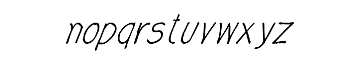 CRU-Nonthawat-Hand-Written Italic Font LOWERCASE