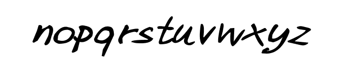 CRU-Pharit-Hand-WrittenBoldItalic Font LOWERCASE