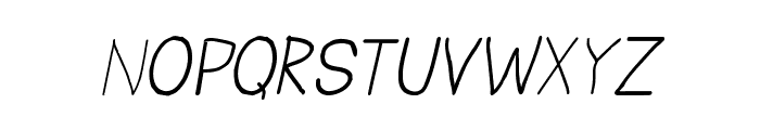 CRU-Todsaporn-Hand-Written-Bold-Italic Font UPPERCASE