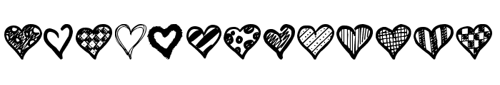 Crazy Hearts Font LOWERCASE
