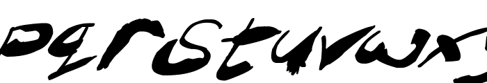 Crazy Ink Splats Italic Font LOWERCASE