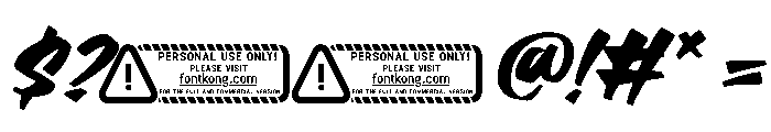 Crazys PERSONAL USE ONLY! Font OTHER CHARS