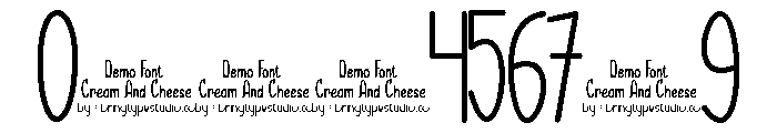 Cream and Cheese Thin Font OTHER CHARS