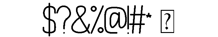 Cream and Cheese Thin Font OTHER CHARS