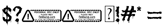 Creeps PERSONAL USE ONLY! Font OTHER CHARS