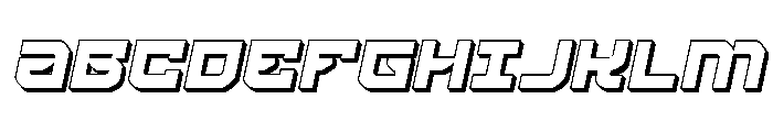 Crimson Destroyer 3D Italic Font UPPERCASE
