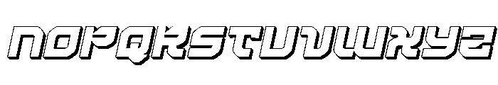 Crimson Destroyer 3D Italic Font UPPERCASE
