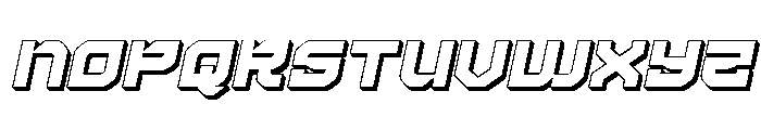 Crimson Destroyer 3D Italic Font LOWERCASE
