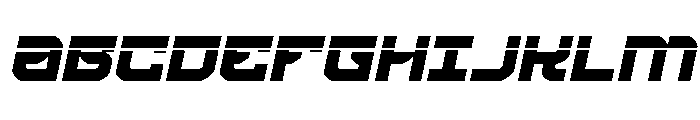 Crimson Destroyer Laser Italic Font UPPERCASE