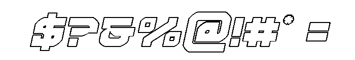 Crimson Destroyer Outline Ital Font OTHER CHARS