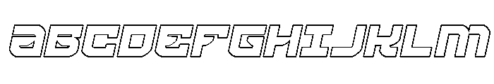 Crimson Destroyer Outline Ital Font UPPERCASE