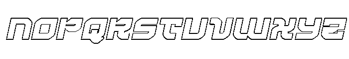 Crimson Destroyer Outline Ital Font UPPERCASE