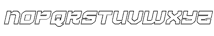 Crimson Destroyer Outline Ital Font LOWERCASE