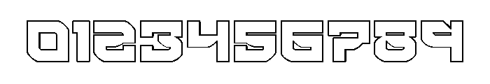 Crimson Destroyer Outline Font OTHER CHARS