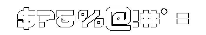 Crimson Destroyer Outline Font OTHER CHARS