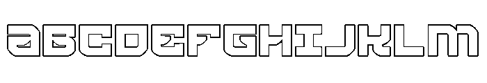 Crimson Destroyer Outline Font UPPERCASE