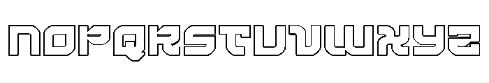 Crimson Destroyer Outline Font UPPERCASE