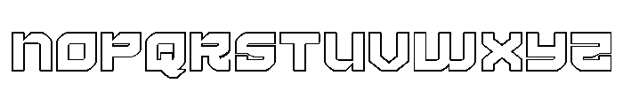 Crimson Destroyer Outline Font LOWERCASE