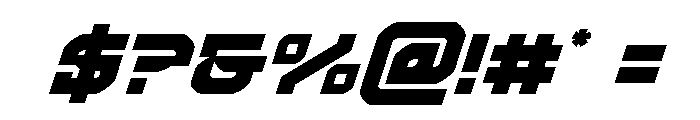 Crimson Destroyer Super-Italic Font OTHER CHARS