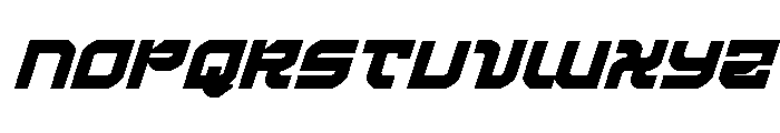 Crimson Destroyer Super-Italic Font UPPERCASE