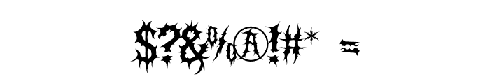 Crimson Sickness Font OTHER CHARS