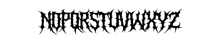 Crimson Sickness Font UPPERCASE
