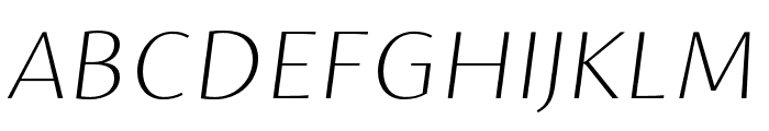 Cromlin DEMO Thin Italic Font UPPERCASE