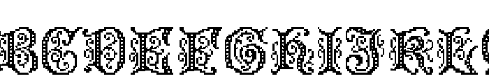 Cross Stitch Initials Regular Font UPPERCASE