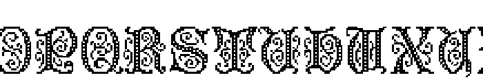 Cross Stitch Initials Regular Font UPPERCASE