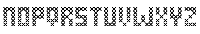 Cross Stitched Font UPPERCASE