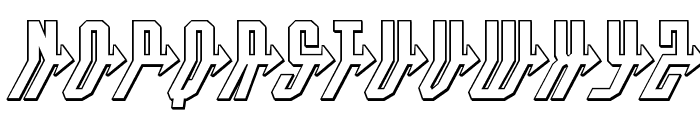Crossbow Head 3D Italic Font UPPERCASE